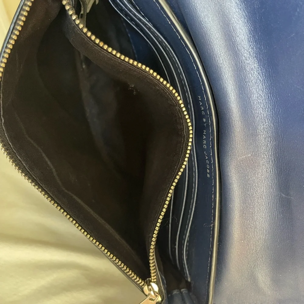 EUC Marc by Marc Jacobs blue leather crossbody bag